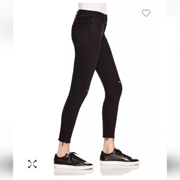 MOTHER Looker Ankle Fray Jeans in Guilty as Sin sz 24 - Picture 3 of 15